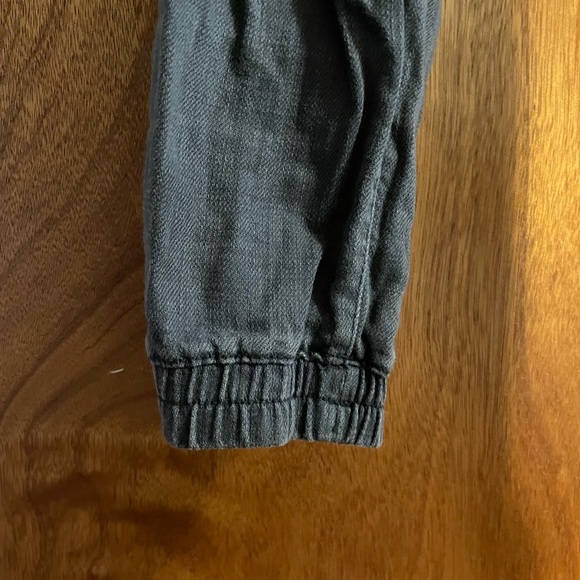 Gap black denim pants. Size 4. Elastic ankles. Gently worn. - Picture 2 of 4